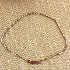 Robbed Super Cute Sterling Silver .925 Vintage Heart Name Plate Necklace